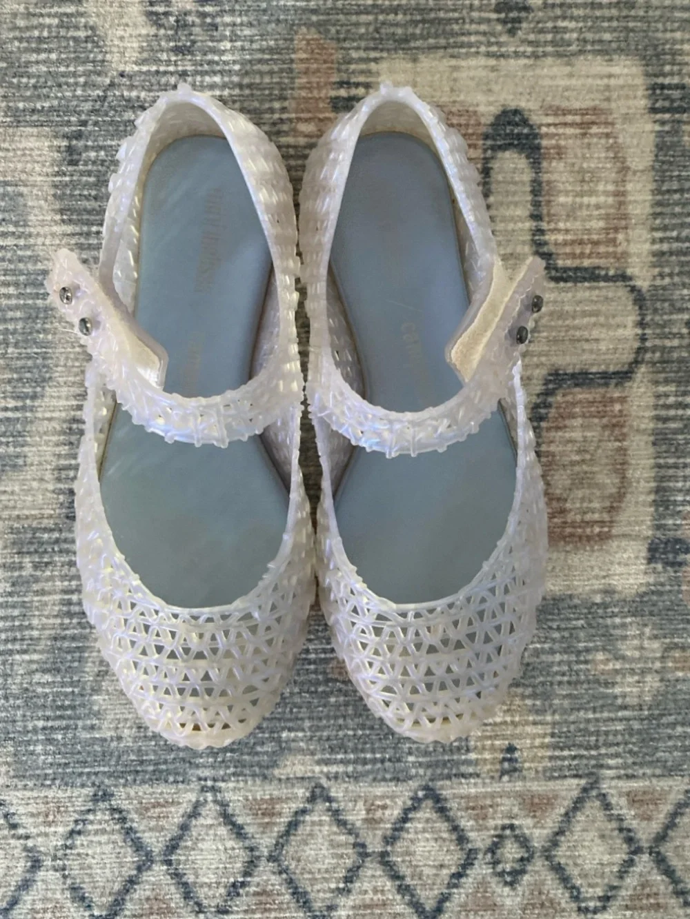 Mini Melissa Girls Iridescent Pearl Jelly Mary Janes